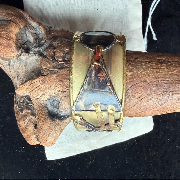 Vintage modernist/brutalist bracelet. Artisan made. Very unique. EUC - Picture 4 of 12